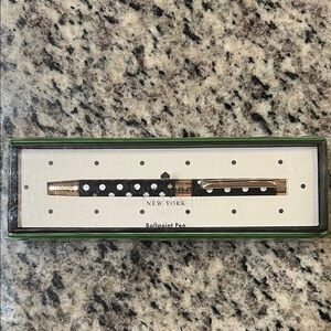 Kate Spade Ballpoint Pen Black with White Dots